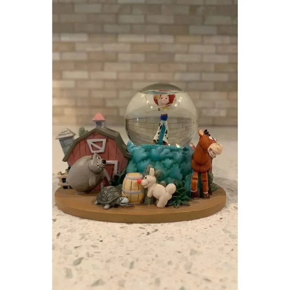 RARE Disney Toy Story 2 Mini Snowglobe featuring Jessie and Bullseye Snow Globe
